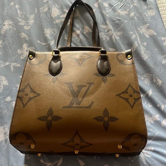 Designer Inspired Coated Canvas Tote Bag - Picture 1 of 9